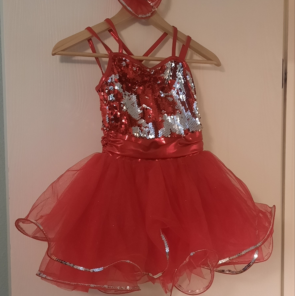 Girls dance recital 5t red